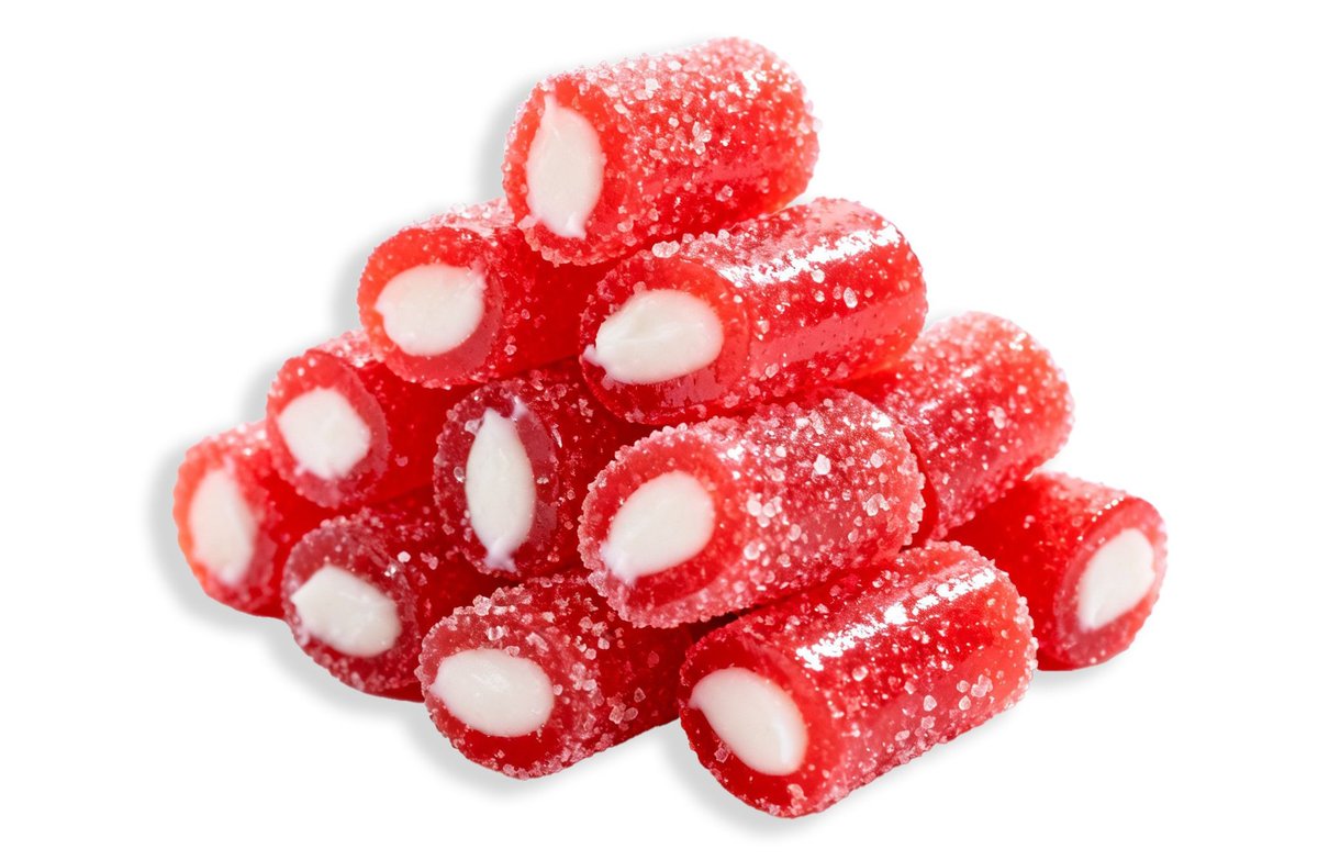 Dettaglio caramelle alla fragola Nivami